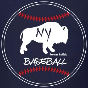 Forever Buffalo Baseball T-Shirt In Navy Blue